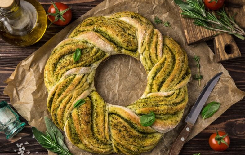 Rezept Brotkranz mit Pesto