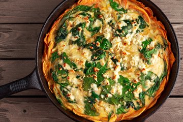 Rezept Herzhafte Spinat-Ricotta-Torte im Kartoffelmantel