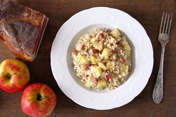 Rezept Risotto mit Äpfeln und Speck
