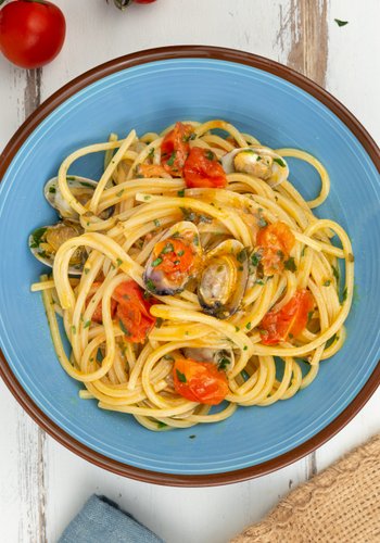 Rezept Spaghetti mit Venusmuscheln und Kirschtomaten